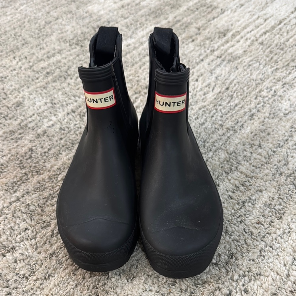 Hunter Black Waterproof Ankle Boots